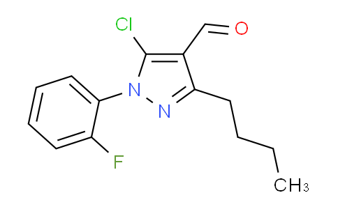 CAS No. 1354919-84-8, 3-Butyl-5-chloro-1-(2-fluorophenyl)-1H-pyrazole-4-carbaldehyde