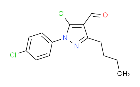 CAS No. 1354938-63-8, 3-Butyl-5-chloro-1-(4-chlorophenyl)-1H-pyrazole-4-carbaldehyde