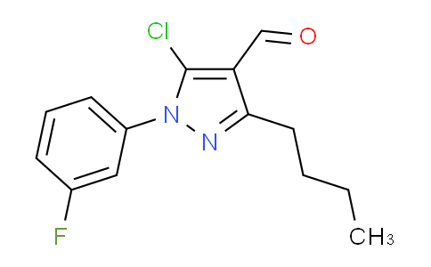 CAS No. 1354939-42-6, 3-Butyl-5-chloro-1-(3-fluorophenyl)-1H-pyrazole-4-carbaldehyde