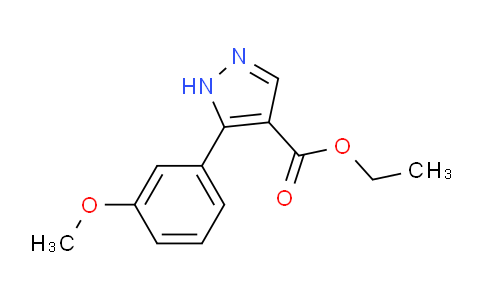 CAS No. 1359655-48-3, Ethyl 5-(3-methoxyphenyl)-1h-pyrazole-4-carboxylate
