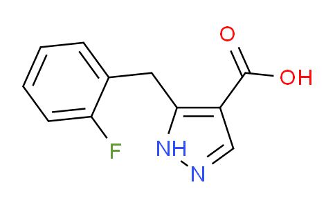 CAS No. 1580483-07-3, 5-[(2-Fluorophenyl)methyl]-1h-pyrazole-4-carboxylic acid
