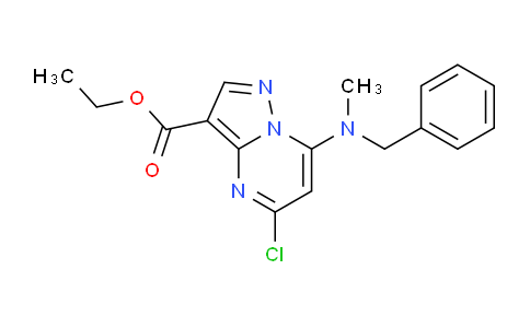 CAS No. 2271478-40-9, Ethyl 7-(benzyl(methyl)amino)-5-chloropyrazolo[1,5-a]pyrimidine-3-carboxylate