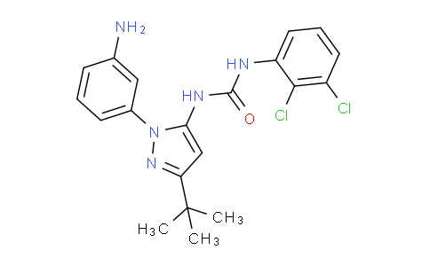 CAS No. 227622-98-2, 3-[1-(3-Aminophenyl)-3-tert-Butyl-1H-pyrazol-5-yl]-1-(2,3-dichlorophenyl)urea