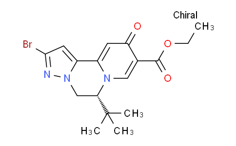 CAS No. 2428621-62-7, Ethyl (R)-2-bromo-6-(tert-butyl)-10-oxo-5,6-dihydro-10H-pyrazolo[1,5-a]pyrido[2,1-c]pyrazine-9-carboxylate