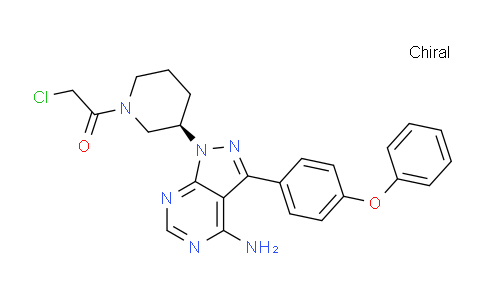 CAS No. 2444702-76-3, (R)-1-(3-(4-Amino-3-(4-phenoxyphenyl)-1H-pyrazolo[3,4-d]pyrimidin-1-yl)piperidin-1-yl)-2-chloroethanone