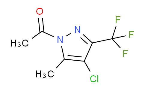 CAS No. 808764-27-4, 1-(4-Chloro-5-methyl-3-(trifluoromethyl)-1H-pyrazol-1-yl)ethan-1-one