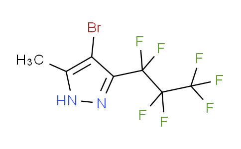 CAS No. 82633-48-5, 4-Bromo-5-methyl-3-(perfluoropropyl)-1H-pyrazole