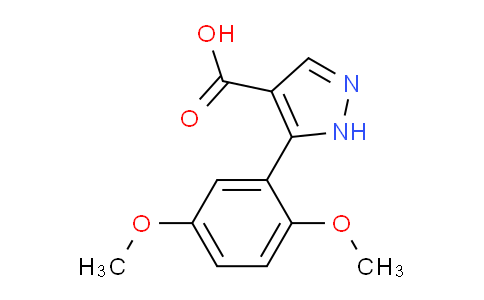 CAS No. 879996-78-8, 5-(2,5-Dimethoxyphenyl)-1h-pyrazole-4-carboxylic acid