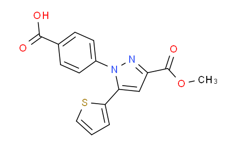 CAS No. 957320-47-7, 4-[3-(Methoxycarbonyl)-5-(thiophen-2-yl)-1h-pyrazol-1-yl]benzoic acid