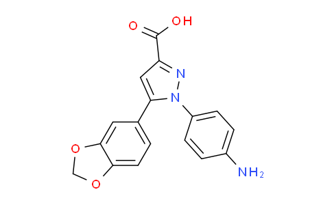CAS No. 957505-46-3, 1-(4-Aminophenyl)-5-(2h-1,3-benzodioxol-5-yl)-1h-pyrazole-3-carboxylic acid