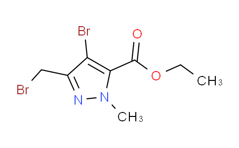 CAS No. 1454848-19-1, ethyl 4-bromo-5-(bromomethyl)-2-methylpyrazole-3-carboxylate