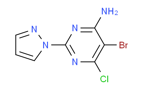 CAS No. 1337962-43-2, 5-bromo-6-chloro-2-pyrazol-1-ylpyrimidin-4-amine