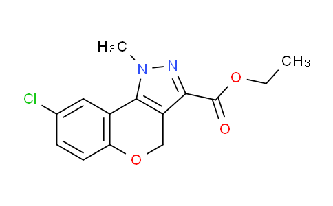 CAS No. 1225378-01-7, ethyl 8-chloro-1-methyl-4H-chromeno[4,3-c]pyrazole-3-carboxylate