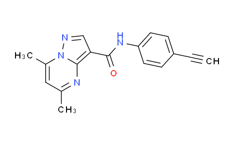 CAS No. 1380716-06-2, N-(4-Ethynylphenyl)-5,7-dimethylpyrazolo[1,5-a]pyrimidine-3-carboxamide