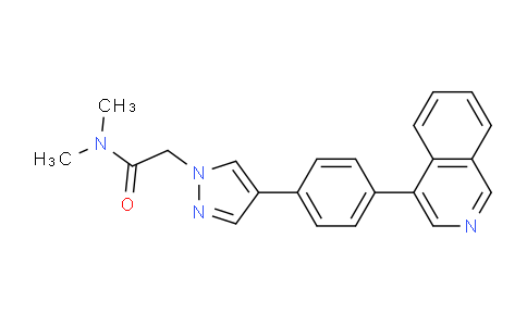 CAS No. 2163056-91-3, 2-(4-(4-(Isoquinolin-4-yl)phenyl)-1H-pyrazol-1-yl)-N,N- dimethylacetamide