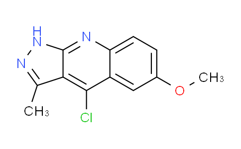 CAS No. 112446-99-8, 4-chloro-6-methoxy-3-methyl-1H-pyrazolo[3,4-b]quinoline