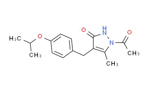 CAS No. 910054-64-7, 2-acetyl-3-methyl-4-[(4-propan-2-yloxyphenyl)methyl]-1H-pyrazol-5-one