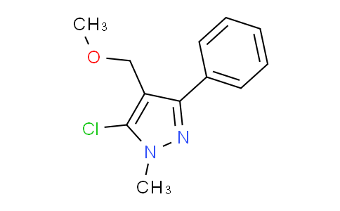 CAS No. 318234-05-8, 5-chloro-4-(methoxymethyl)-1-methyl-3-phenyl-1H-pyrazole