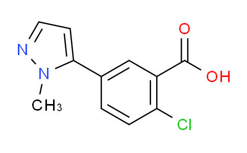 CAS No. 1260683-96-2, 2-Chloro-5-(1-methyl-1H-pyrazol-5-yl)benzoic acid