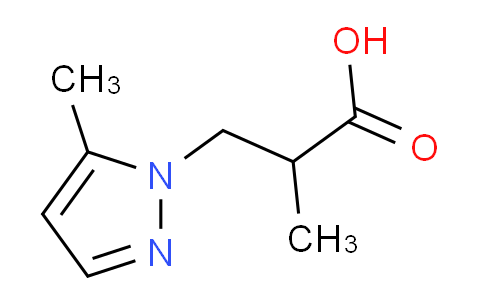 CAS No. 1013936-87-2, 2-methyl-3-(5-methyl-1H-pyrazol-1-yl)propanoic acid