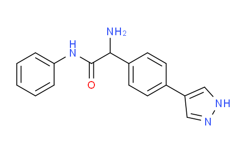 CAS No. 917924-95-9, 2-amino-N-phenyl-2-[4-(1H-pyrazol-4-yl)phenyl]acetamide