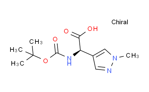 CAS No. 2165947-34-0, (2R)-2-(tert-butoxycarbonylamino)-2-(1-methylpyrazol-4-yl)acetic acid