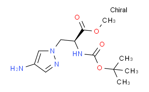 CAS No. 1798793-28-8, methyl (2S)-3-(4-amino-1H-pyrazol-1-yl)-2-{[(tert-butoxy)carbonyl]amino}propanoate
