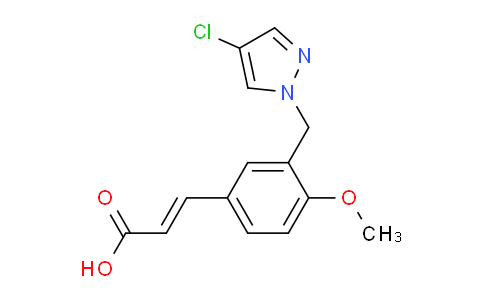 CAS No. 1020050-91-2, (2E)-3-{3-[(4-chloro-1H-pyrazol-1-yl)methyl]-4-methoxyphenyl}acrylic acid