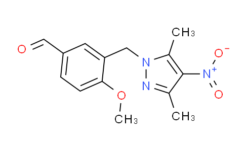 CAS No. 514800-77-2, 3-[(3,5-dimethyl-4-nitro-1H-pyrazol-1-yl)methyl]-4-methoxybenzaldehyde