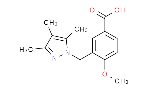 CAS No. 1169970-27-7, 4-methoxy-3-[(3,4,5-trimethyl-1H-pyrazol-1-yl)methyl]benzoic acid