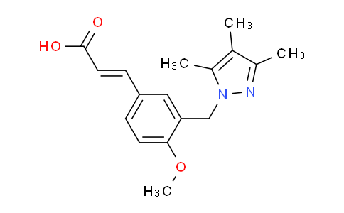 CAS No. 1173492-85-7, (2E)-3-{4-methoxy-3-[(3,4,5-trimethyl-1H-pyrazol-1-yl)methyl]phenyl}acrylic acid