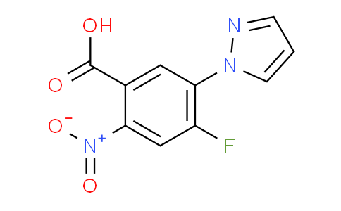 CAS No. 1186663-21-7, 4-Fluoro-2-nitro-5-(1H-pyrazol-1-yl)benzoic acid