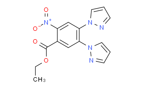 CAS No. 1256633-25-6, Ethyl 2-nitro-4,5-di(1H-pyrazol-1-yl)benzoate