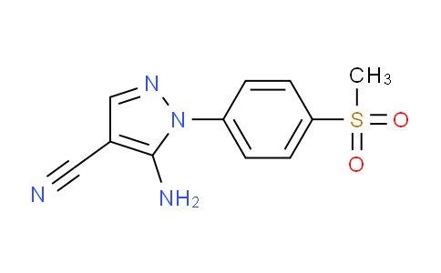 CAS No. 106368-32-5, 5-amino-1-(4-(methylsulfonyl)phenyl)-1H-pyrazole-4-carbonitrile