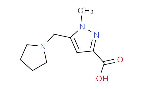 CAS No. 1223748-34-2, 1-Methyl-5-(pyrrolidin-1-ylmethyl)-1H-pyrazole-3-carboxylic acid