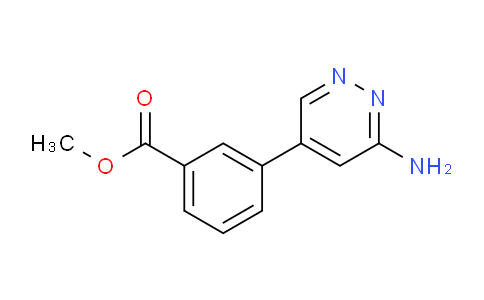 CAS No. 1383481-25-1, methyl 3-(6-aminopyridazin-4-yl)benzoate