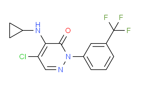 CAS No. 65269-77-4, 5-chloro-4-(cyclopropylamino)-2-(3-(trifluoromethyl)phenyl)pyridazin-3(2H)-one