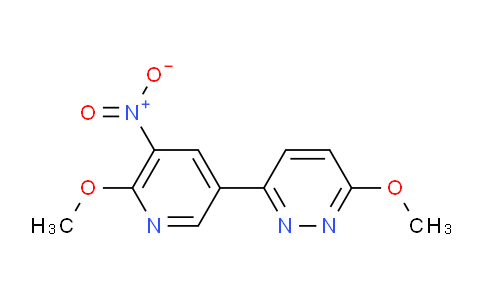 CAS No. 1346808-76-1, 3-methoxy-6-(6-methoxy-5-nitropyridin-3-yl)pyridazine