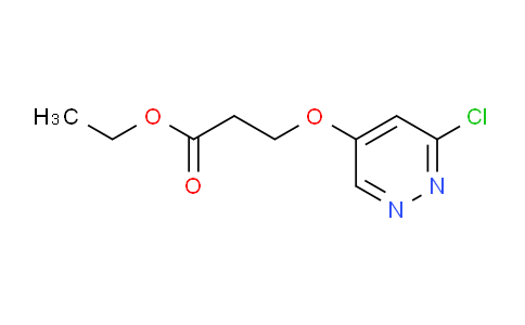 CAS No. 1346691-38-0, ethyl 3-((6-chloropyridazin-4-yl)oxy)propanoate