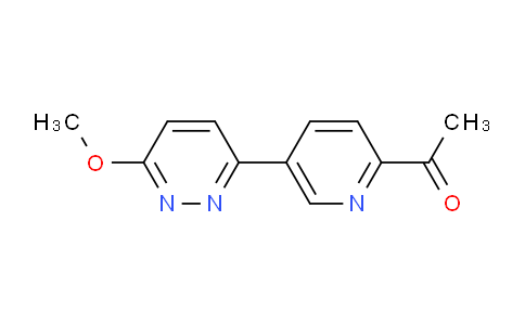 CAS No. 1333222-24-4, 1-(5-(6-methoxypyridazin-3-yl)pyridin-2-yl)ethan-1-one