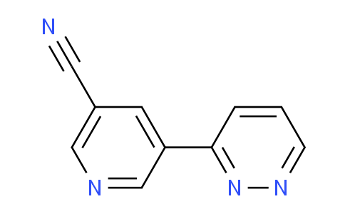 CAS No. 1346687-41-9, 5-(pyridazin-3-yl)nicotinonitrile
