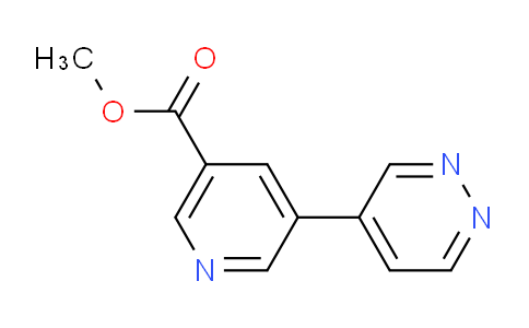 CAS No. 1346687-46-4, methyl 5-(pyridazin-4-yl)nicotinate