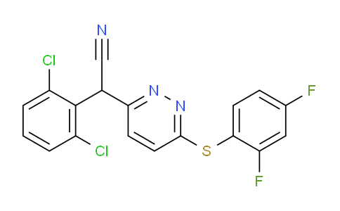 CAS No. 209412-22-6, 2-(2,6-dichlorophenyl)-2-(6-((2,4-difluorophenyl)thio)pyridazin-3-yl)acetonitrile