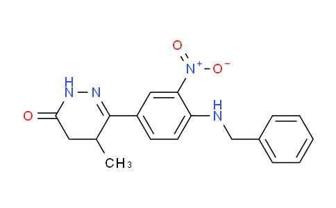 CAS No. 77469-62-6, 6-(4-(Benzylamino)-3-nitrophenyl)-5-methyl-4,5-dihydropyridazin-3(2H)-one