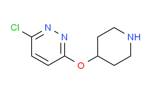 CAS No. 1185536-63-3, 3-Chloro-6-(piperidin-4-yloxy)pyridazine