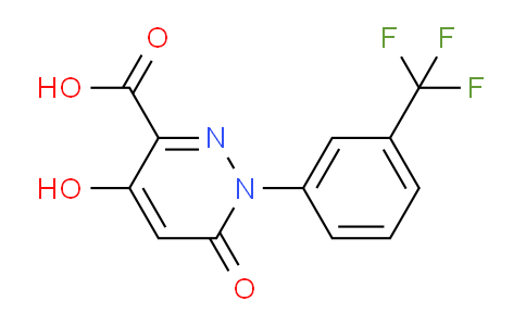 CAS No. 121582-64-7, 4-Hydroxy-6-oxo-1-[3-(trifluoromethyl)phenyl]-1,6-dihydro-3-pyridazinecarboxylic acid