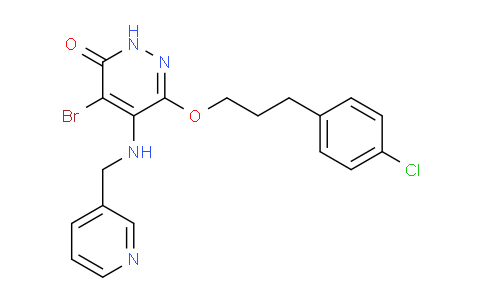 CAS No. 139145-27-0, 4-bromo-6-(3-(4-chlorophenyl)propoxy)-5-((pyridin-3-ylmethyl)amino)pyridazin-3(2H)-one