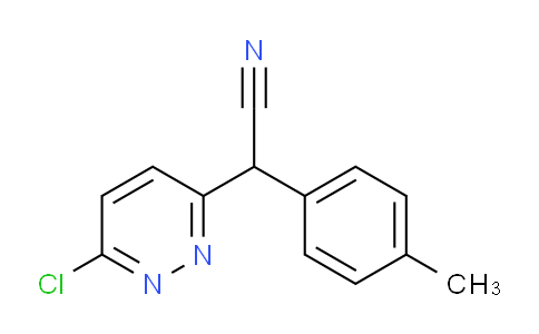 CAS No. 339008-32-1, 2-(6-Chloropyridazin-3-yl)-2-(p-tolyl)acetonitrile