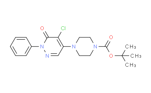 CAS No. 1062070-07-8, tert-Butyl 4-(5-chloro-6-oxo-1-phenyl-1,6-dihydropyridazin-4-yl)piperazine-1-carboxylate