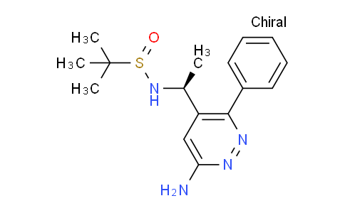 CAS No. 1638750-03-4, N-[(1S)-1-(6-amino-3-phenylpyridazin-4-yl)ethyl]-2-methylpropane-2-sulfinamide